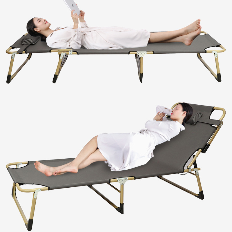 厂家直供简易便携折叠床加厚加棉舒适折叠躺椅办公室单人午休床细节图