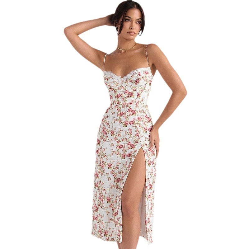 旗袍/高定礼服/抹胸裙/纱裙半身裙/广州十三行连衣裙白底实物图