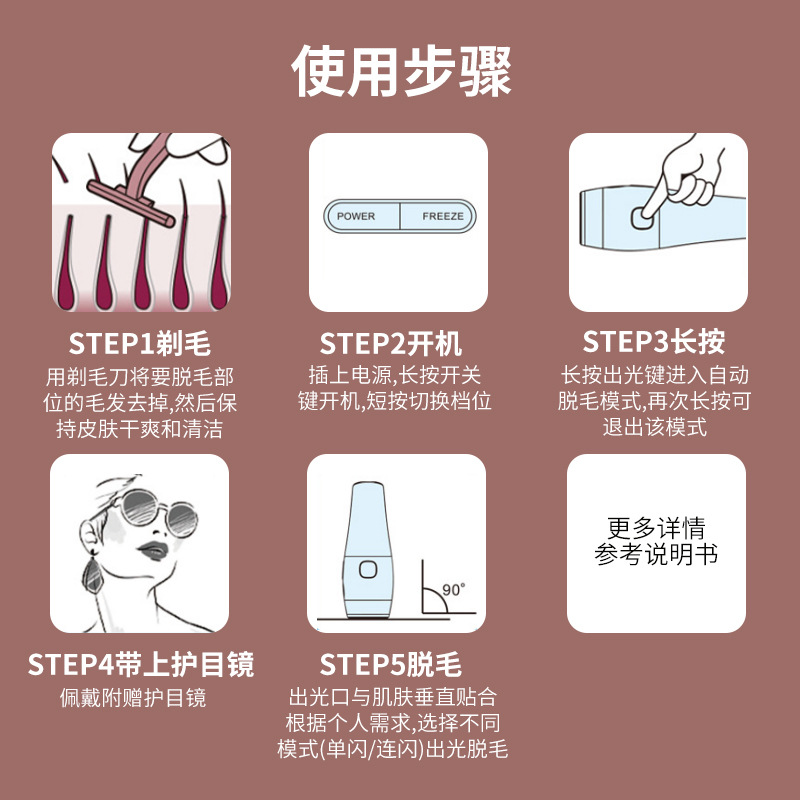 跨境剃毛器/脱毛仪/电动剃毛刀宠物/腹部按摩器/女士电动剃毛细节图