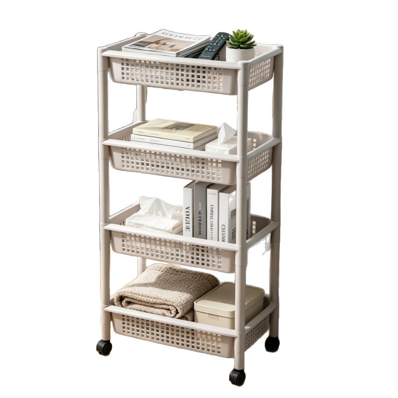 Home simple multi-layer shelf, movable storage rack, bathroom organization rack, kitchen storage and organization rack Item Picture