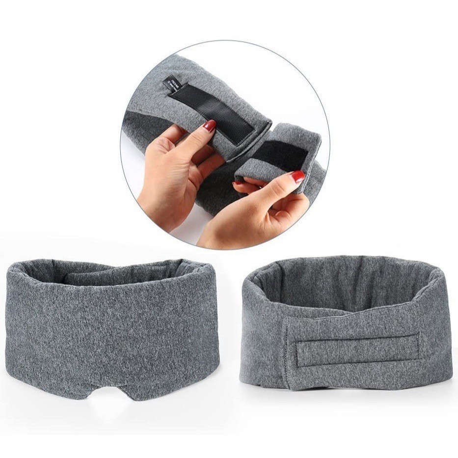 Cross-border best-selling sleep eye masks, widened light-blocking modal breathable eye masks, full-coverage cotton eye masks, skin-friendly eye masks details Picture