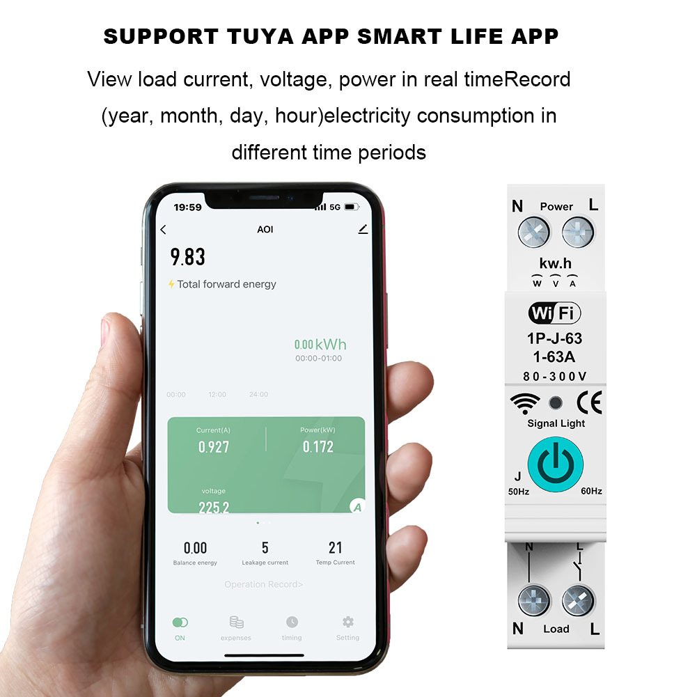 ويقيس مفتاح مفتاح الدائرة الذكية WIFi عبر الحدود توقيت التحكم عن بعد بواسطة الهاتف عن بعد Item Picture