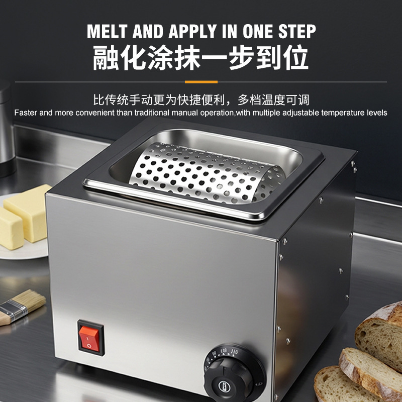 Direct sales and wholesale of commercial roller butter melting machines for heating and spreading butter in hamburger shops and bakeries Application Scenario