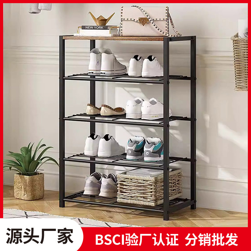 Simple shoe rack at the door, household dust-proof iron shoe cabinet, indoor dormitory storage wonder for rental houses, saving space