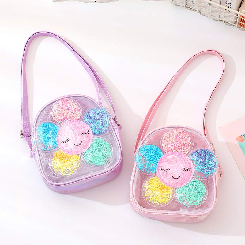 Rainbow Girls' Small Backpack, Sunflower Bag, Flower Heart Bag, Shoulder Bag, Star Heart Crossbody Bag, Princess Heart Style details Picture