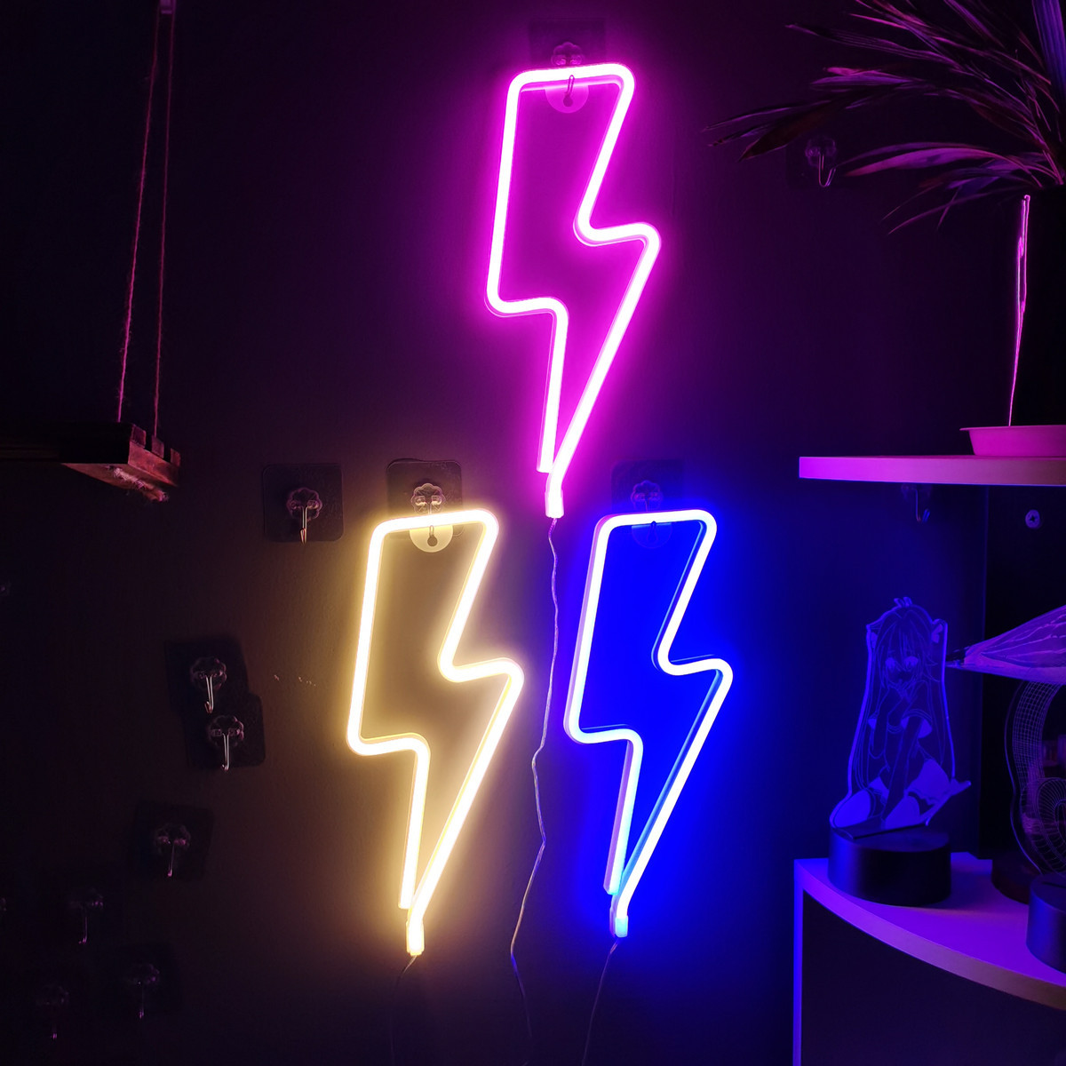 LED闪电霓虹灯墙面装饰挂灯节日派对氛围灯圣诞节日房间卧室布置