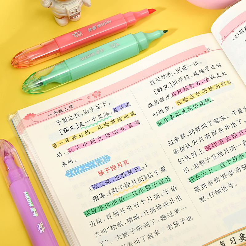 荧光笔/超时荧光笔/冰激凌蛋筒荧光笔/马克笔/晨光荧光笔细节图