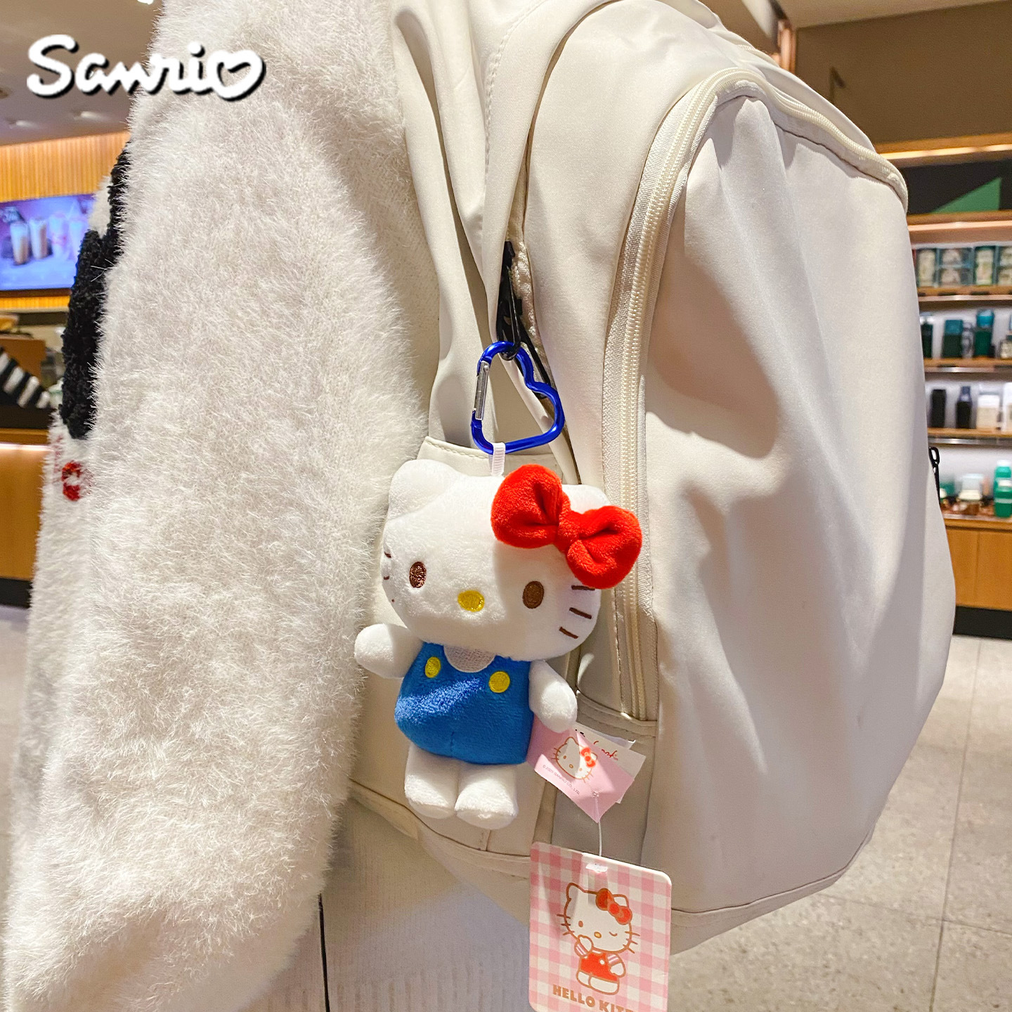 4-inch classic standing Hello Kitty plush toy keychain, cute best friend bag pendant Application Scenario