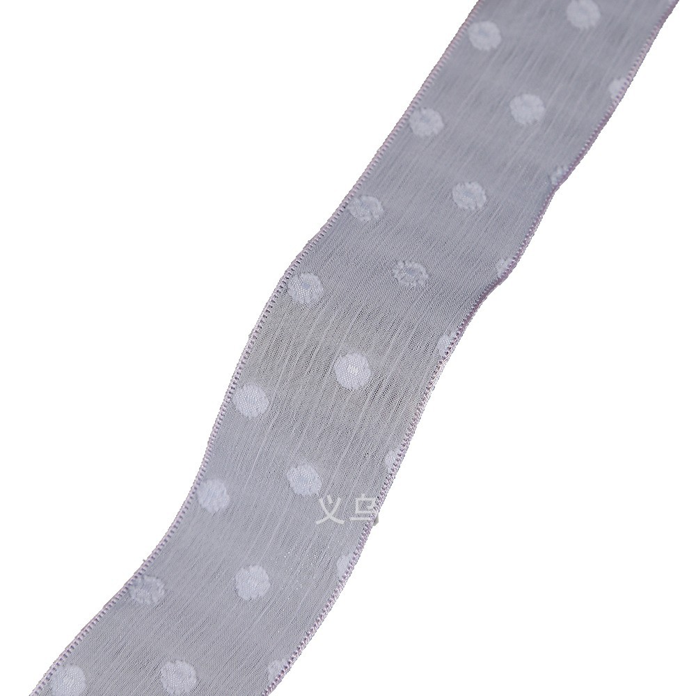 Korean-style rolled-up chiffon ribbon polka dot webbing diy bow accessories Gift ribbons ribbons Hair accessories Headwear accessories Item Picture