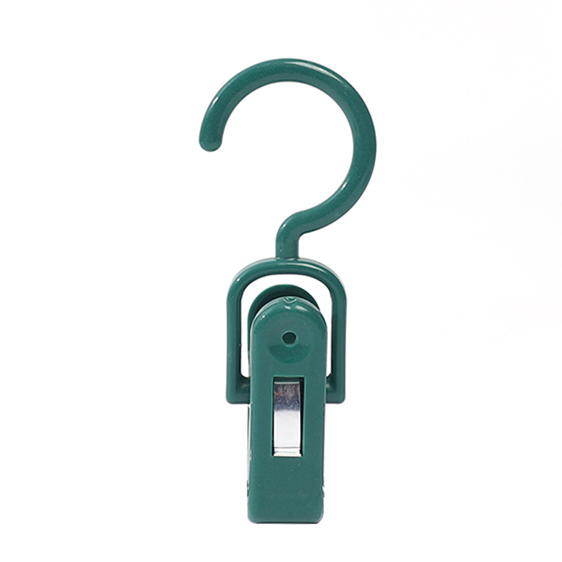 塑料夹可旋转毛巾夹衣帽夹窗帘夹袜子夹多功能帽子夹子挂钩手套夹白底实物图