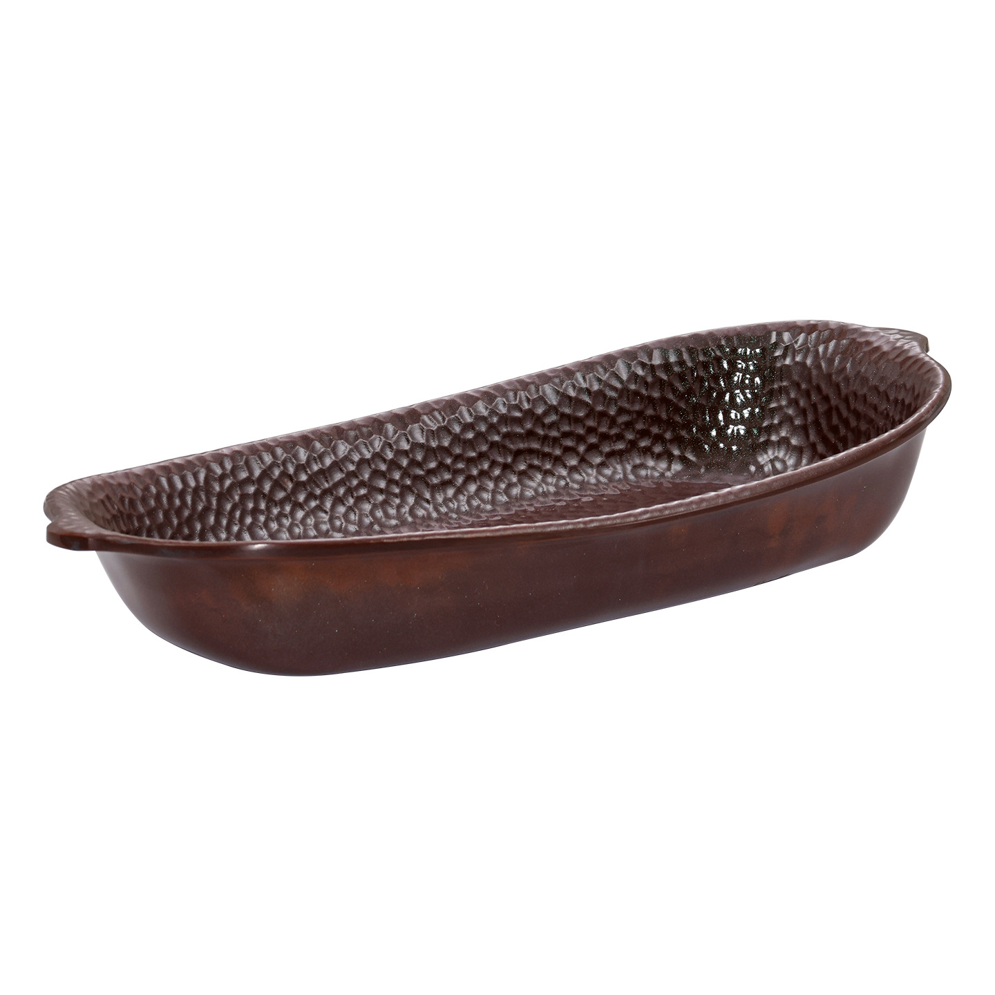 Melamine plates, imitation porcelain boat-shaped tableware, hot pot side plates, retro Japanese rectangular deep plates, commercial use Specification image