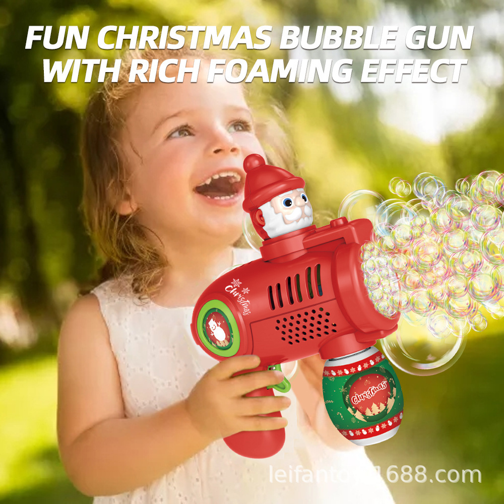 Cross-border Amazon Christmas bubble machine, Halloween pumpkin fully automatic bubble blowing machine, children's outdoor bubble gun details Picture