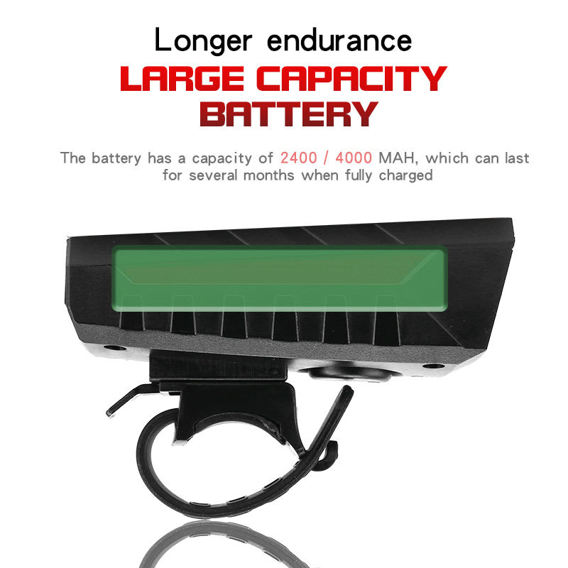 Cross-border solar led bicycle light, charging vehicle headlight, battery level indicator, power bank horn light Specification image
