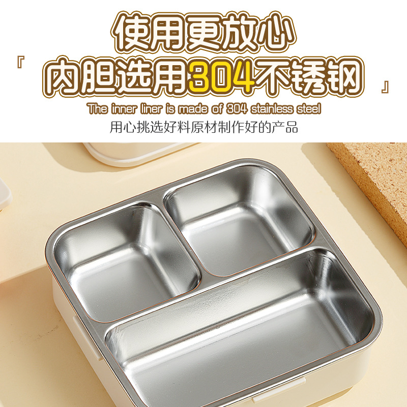 Cartoon double-layer girls' lunch box, microwave stainless steel food insulated lunch box, student and office worker lunch box Specification image