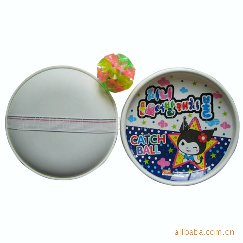 生产亲子儿童解压游戏运动玩具发光吸盘球PVC粘粘球手抛球粘靶球