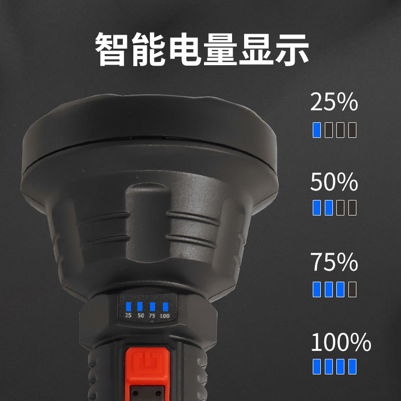 The upgraded new P50 led special forces flashlight features a powerful usb charging, ultra-bright long-range portable multi-purpose flashlight details Picture