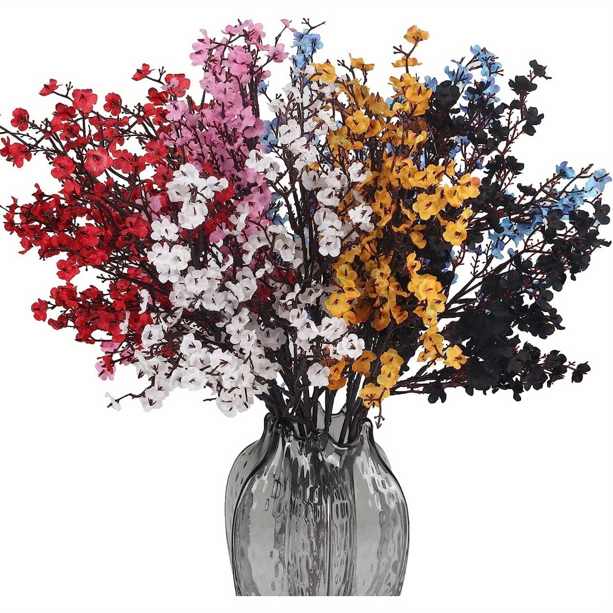 跨境爆款5叉满天星腊梅把束仿真花婚礼手捧花家居装饰布景插花