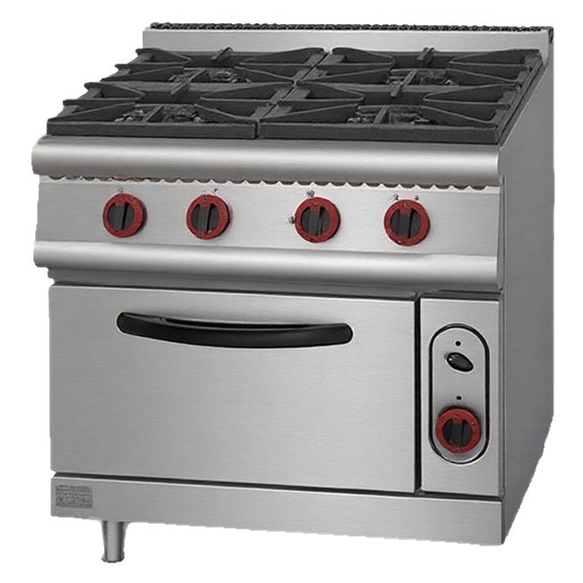 Kaiping commercial vertical gas four-head rice cooker with gas oven, hotel kitchen equipment, kitchen kitchenware equipment Item Picture