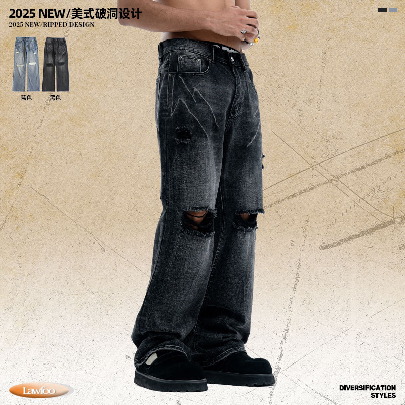 男士牛仔裤实物图