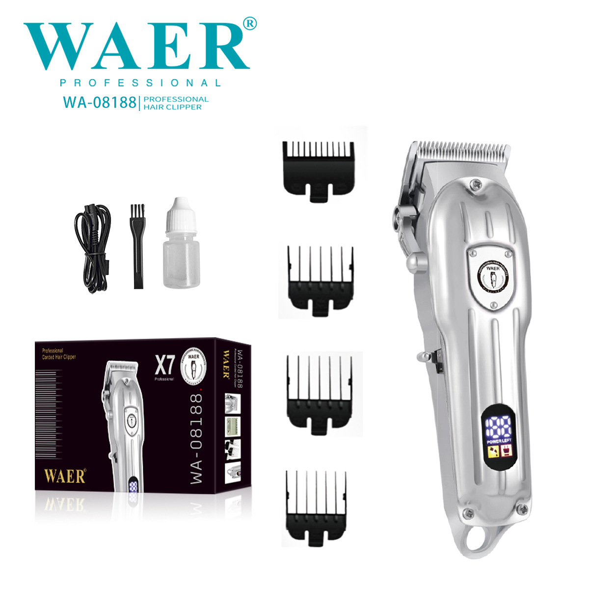 WAER专用电推剪油头理发器理发雕刻剪电推子男士电动剃头刀剃须刀