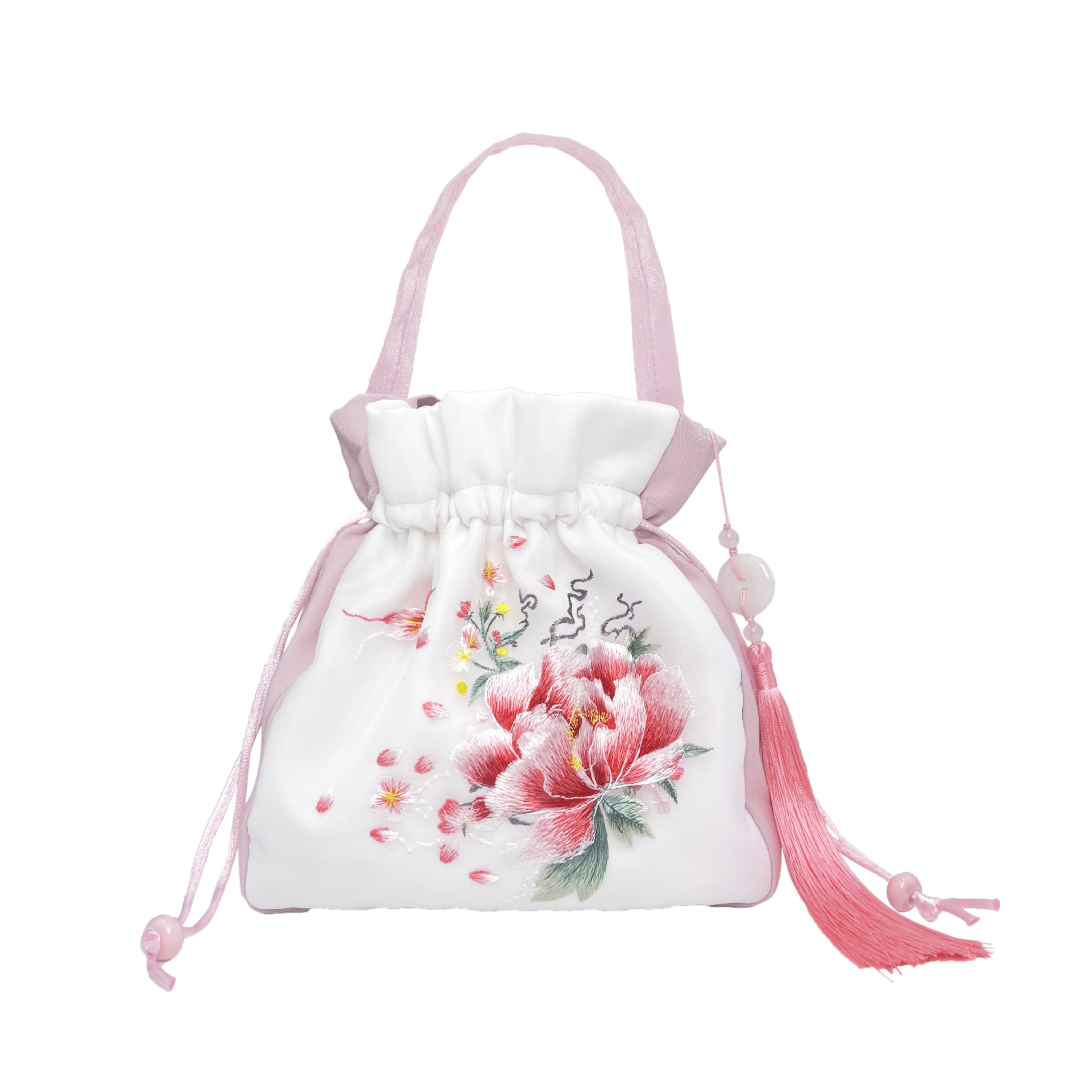 手工创刺绣/手工/戳戳绣/刺绣/三丽鸥白底实物图