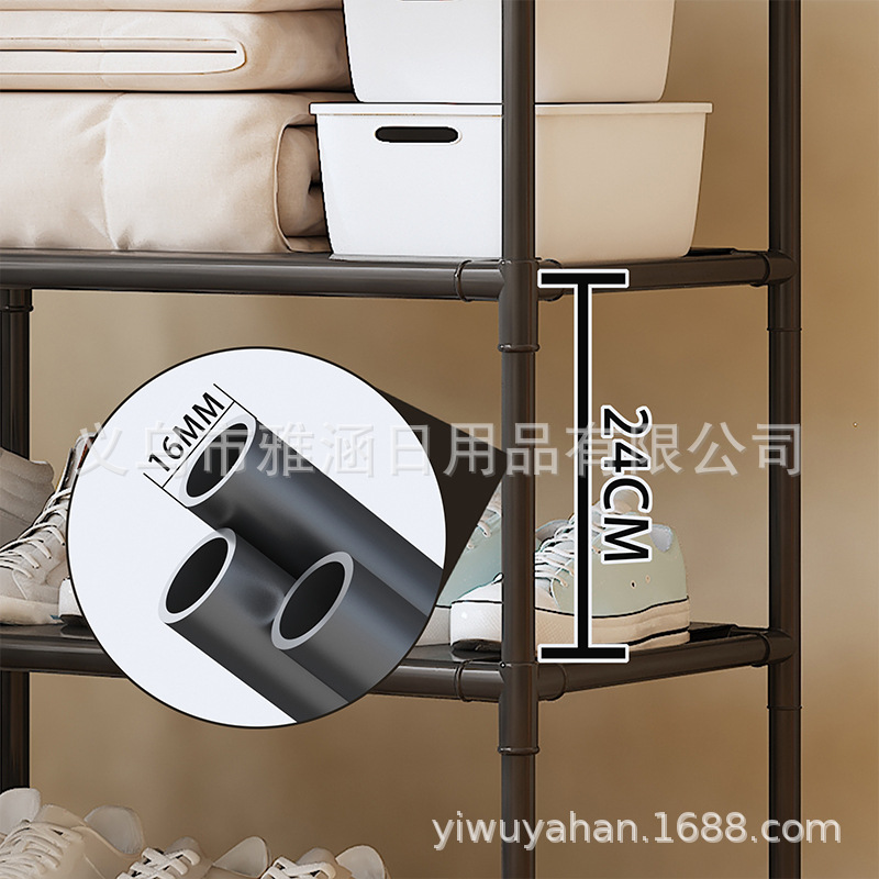 跨境多层收纳置物鞋架可移动客厅置物架书架多功能防尘鞋架储物架详情图4