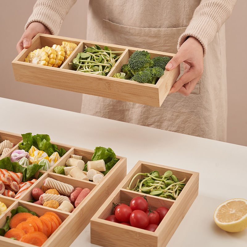 火锅日式拼盘餐具九宫格菜盘烤肉店食材配菜分格小吃蔬菜托盘家用产品图