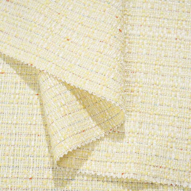 Mokashi's chanel-style tweed fabric, candy, color-blocking woven fabric, bags, women's coats, suits, accessories and fabric Specification image