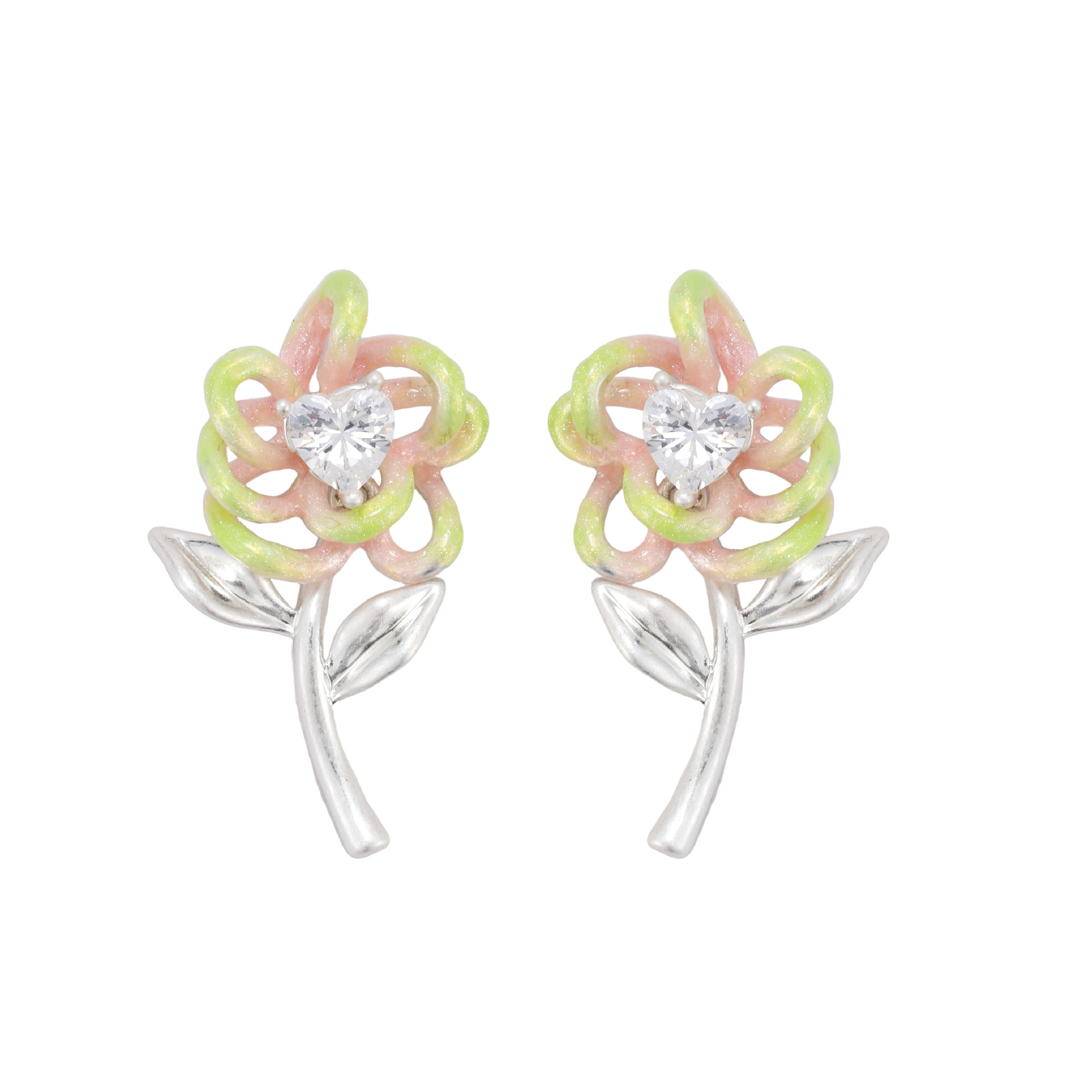 Spring Letter, Flower Ring Series Earrings for Women, sweet and elegant, fashionable original design, high-end earrings wholesale Item Picture