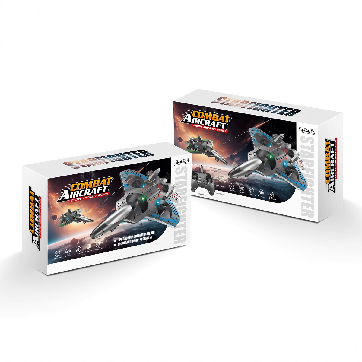 Combat Aircraft Drone 系列遥控战斗机无人机含包装盒遥控器产品规格图