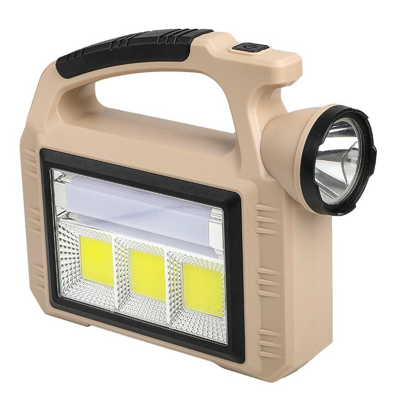 New cross-border solar-charged LED simulation flame lamp outdoor COB strong light camping searchlight camping atmosphere lamp Item Picture