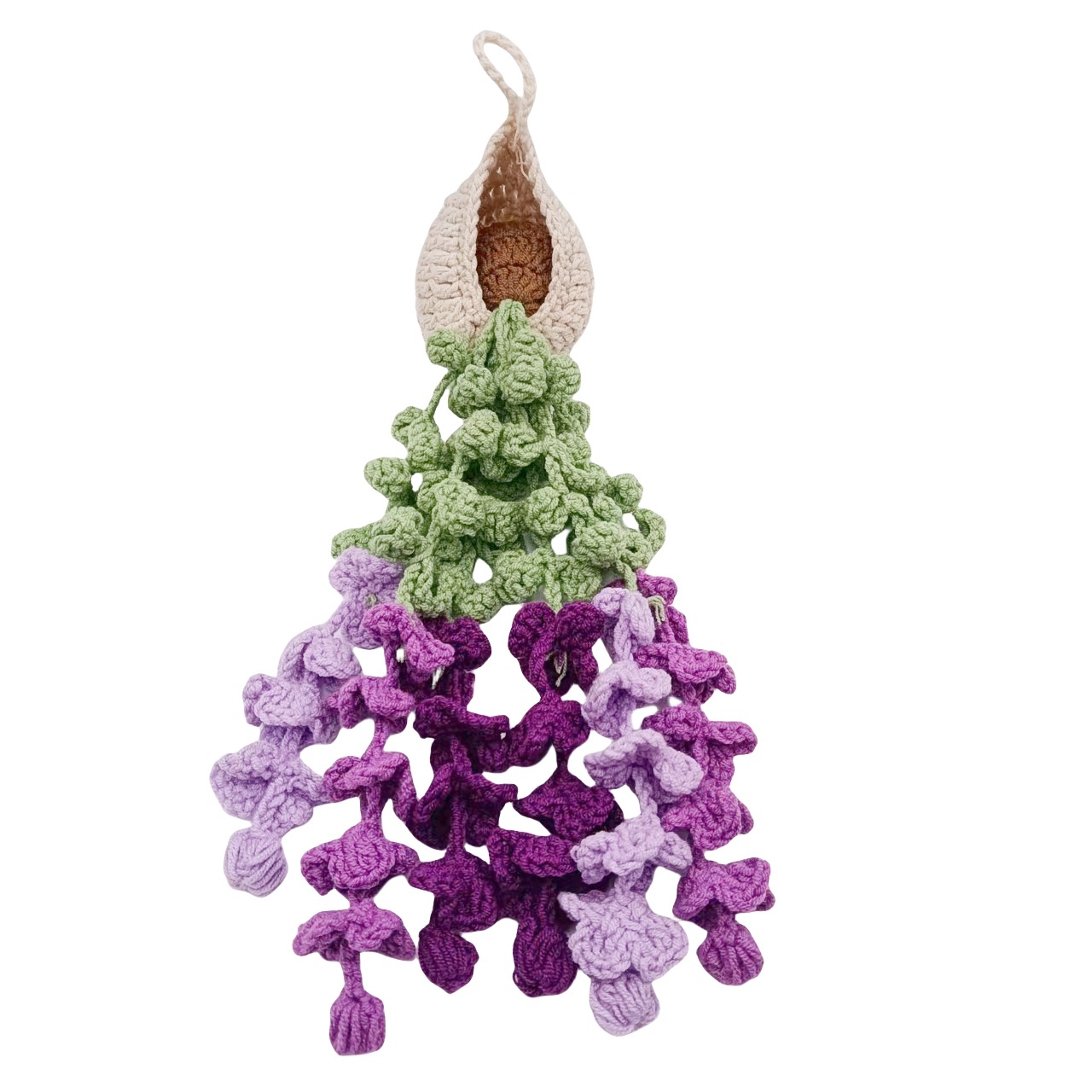 跨境热销创意仿真手工编织熏衣草吊篮车载后视镜多头熏衣草车挂