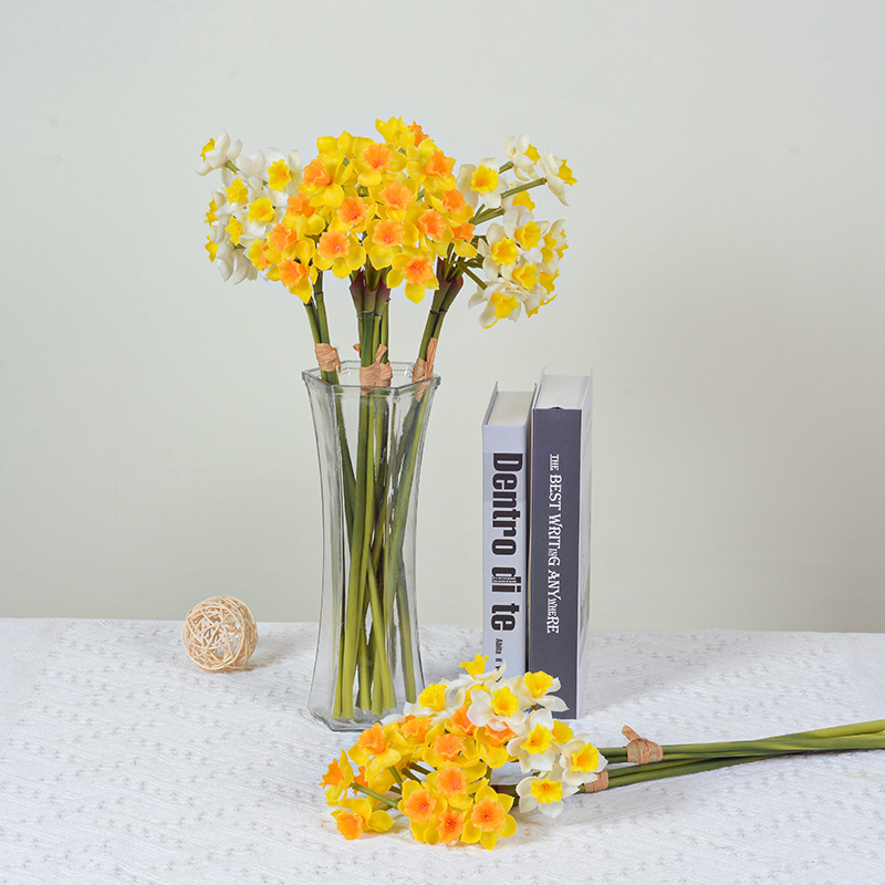 仿真花DIY发饰配件/假花/5朵塑膠花/仿真花/假花批发产品图