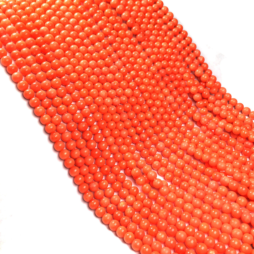 Handmade beaded coral 5mm round beads semi-finished products, loose beads, DIY bracelets, necklaces, earrings, jewelry materials, beads accessories Item Picture