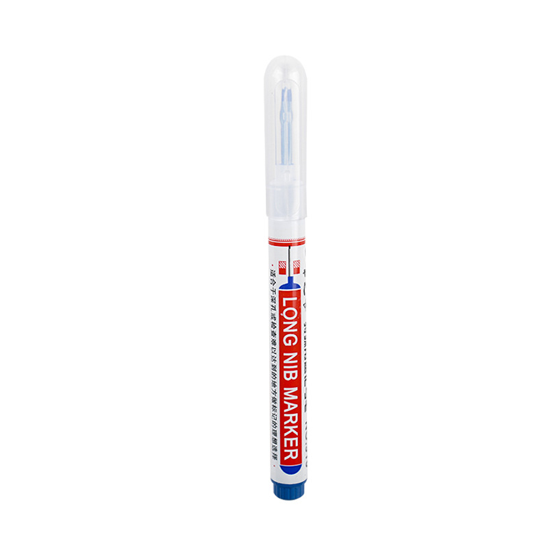 Wholesale of long-tipped marker pens, oil-based hardware and woodworking pens, bathroom tile marker pens, black deep-hole marker pens Item Picture