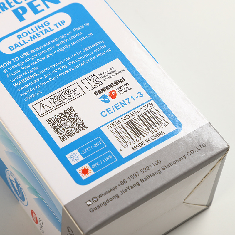 Hot-selling foreign trade correction fluid BH126B, smooth and leak-proof correction pen, student office correction fluid pen wholesale Application Scenario