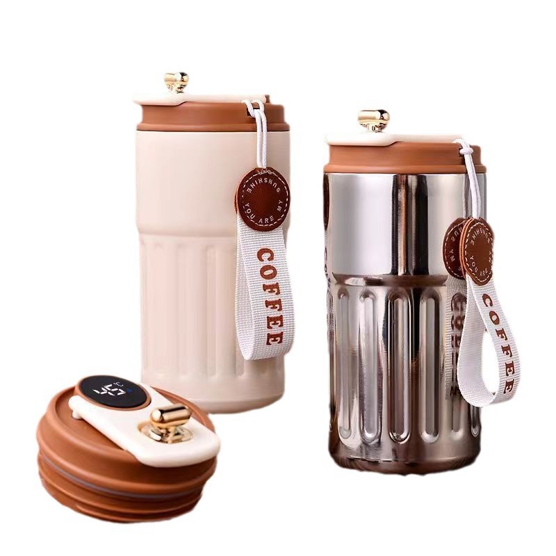 316不锈钢咖啡杯高颜值保温杯男女口袋杯便携礼品大容量保温水杯白底实物图