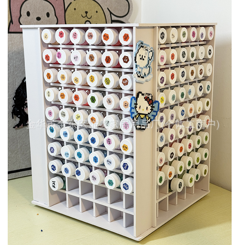 Desktop Bean Curd Storage Box, 30Ml Bean Curd Bottle And Can Compartmentalized And Rotating Storage Rack, Large-Capacity Bean Curd Storage Rack Specification drawing