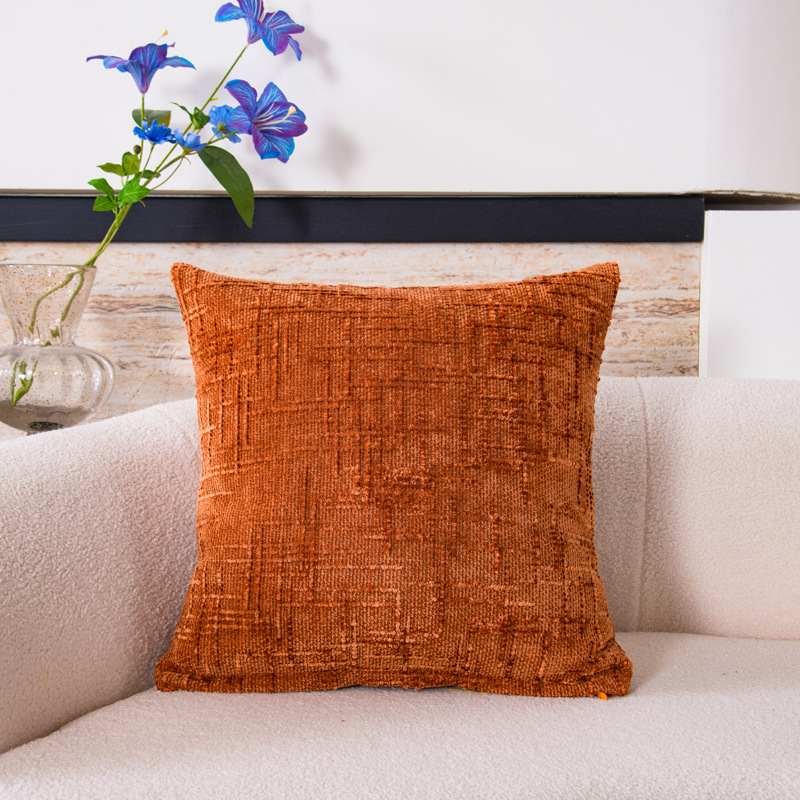 Cross-border Amazon home sofa, cotton and linen pillowcase, ins living room solid color coarse linen car backrest pillow wholesale Application Scenario