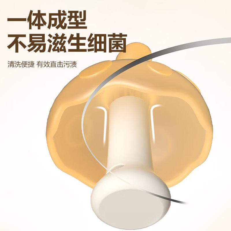 The Little mushroom baby teething stick is a food-grade silicone teething toy that can be chewed and soothes the mouth Specification image