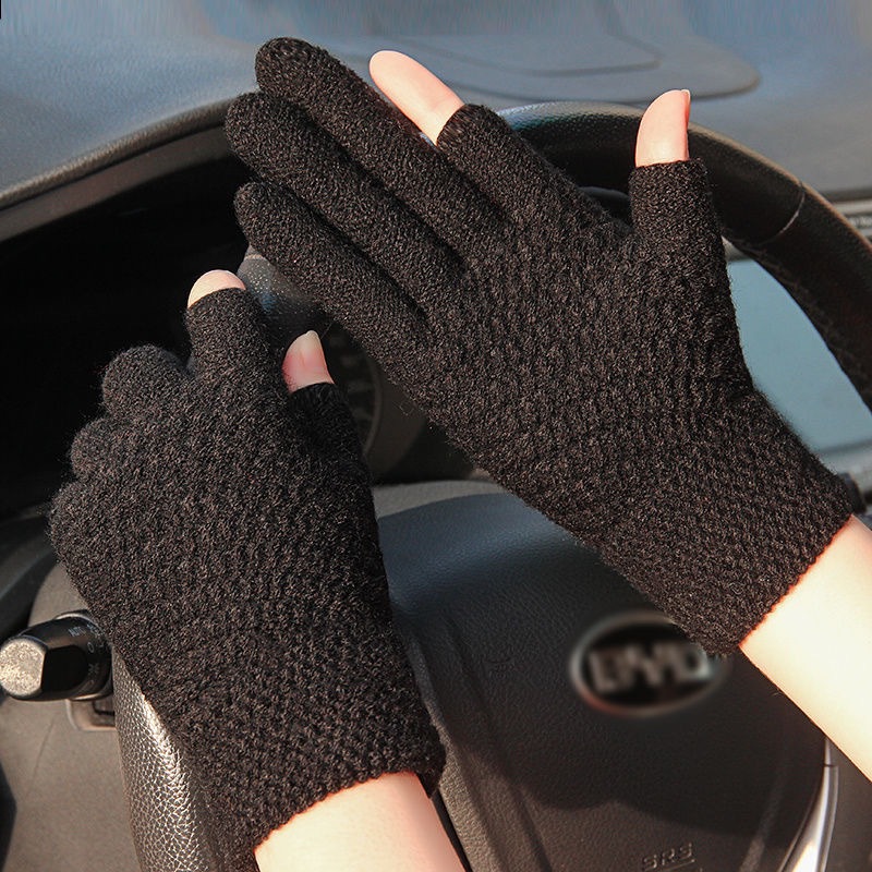 Winter cycling cold-proof and warm plush gloves for girls, cute student Japanese-style touch screen full-finger cotton gloves, winter wholesale Application Scenario