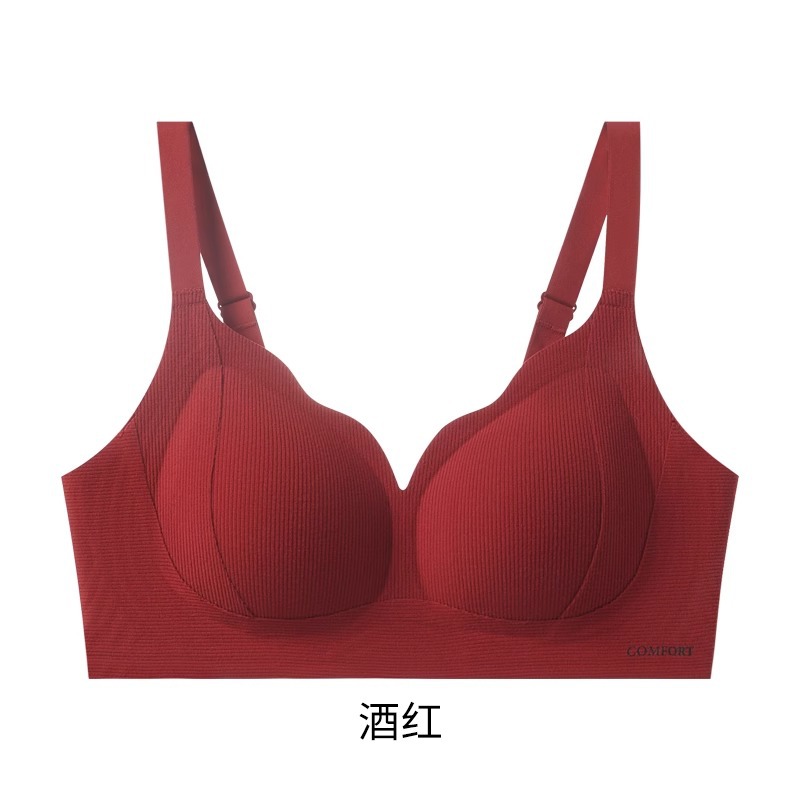 内衣冰丝无痕/内衣/文胸女无肩带性感/华歌尔背心式文胸/大码内衣白底实物图