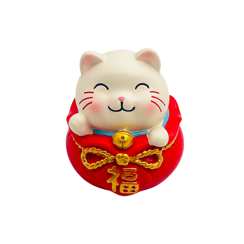Cute cartoon Maneki Neko figurines with micro-landscapes, housewarming gifts, car-mounted desktop creative decorative items Item Picture