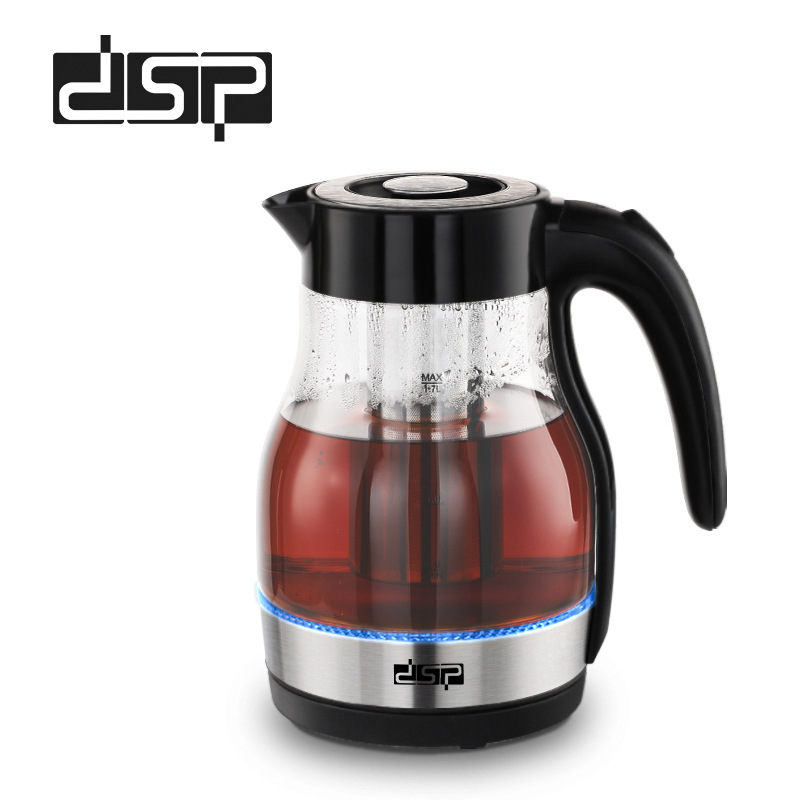DSP/丹松烧水壶电热水壶家用1.7L容量玻璃开水壶自动断电电水壶