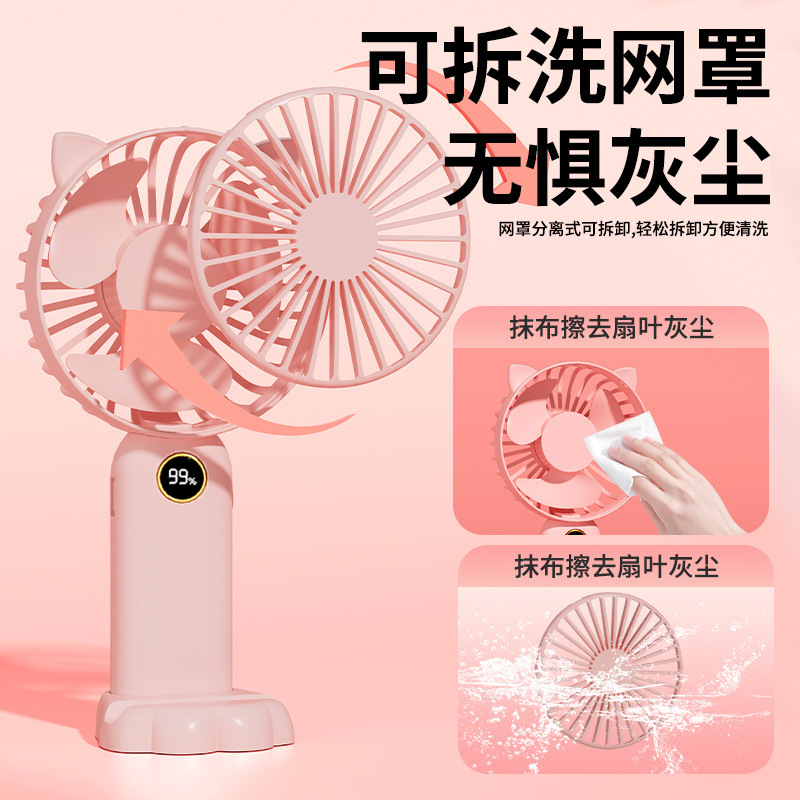 The 2025 new handheld mini fan is a compact, quiet, mini student with usb rechargeable battery for long battery life Application Scenario