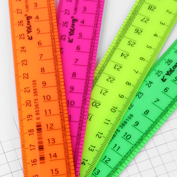 Yalong Cross-border plastic ruler 30 centimeters school ruler for students Application Scenario