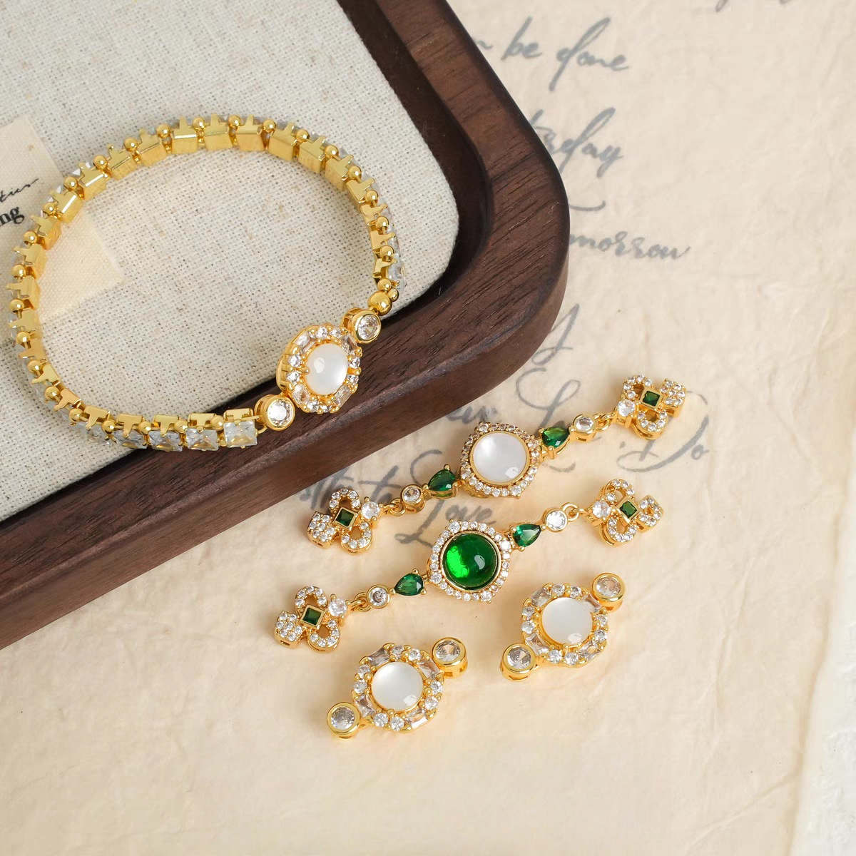 18K gold shell end buckle, pearl bracelet, beaded connecting buckle, diy handmade necklace, loose beaded jewelry accessory material