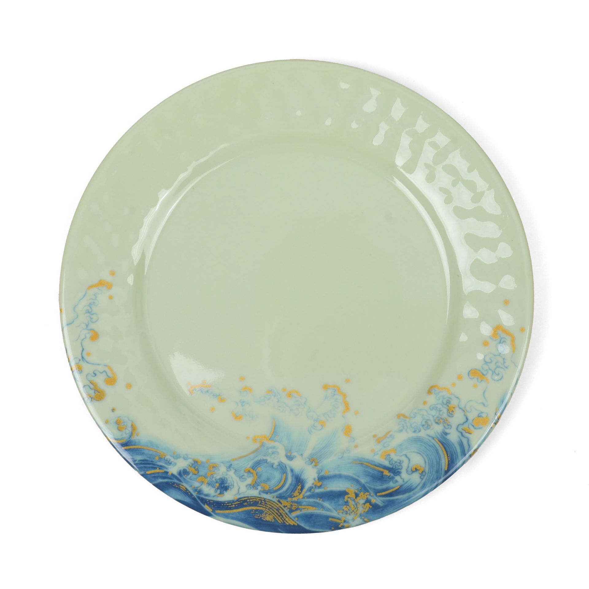 Melamine imitation porcelain plates for foreign trade, thickened and shock-resistant plastic plates for restaurant self-service, cold dish plates, fried noodles and stir-fried dishes Specification drawing