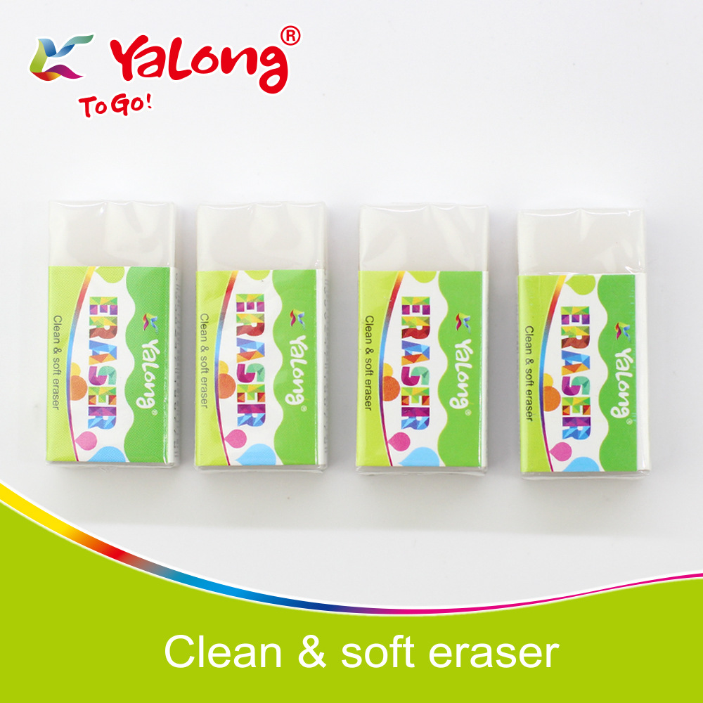 YALONG high-quality erasers, school stationery, cute white soft PVC erasers Application Scenario