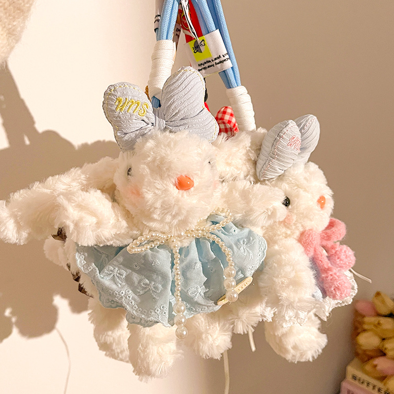 Princess-style cartoon rabbit dolls, girls' gifts, plush toys, keychains, pendants, bags, decorations, plush details Picture